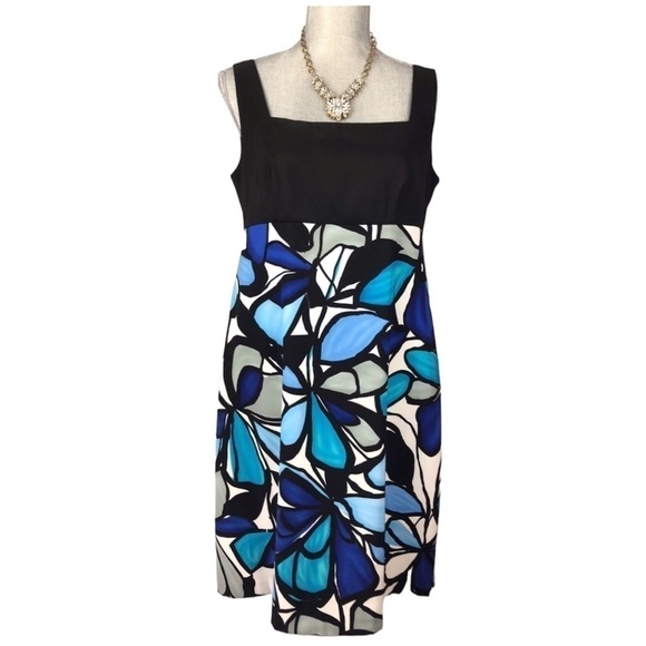 JESSICA HOWARD FLORAL RETRO STYLE DRESS l 0739 - Picture 1 of 4